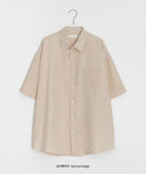 [unisex] Midender Summer Seersucker Over Short Sleeve Shirt