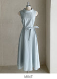 Winned High Neck Satin Sleeveless One Piece (Strap Set)