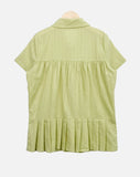 [MADE] Pooin Pleated Punching Short Sleeve Blouse