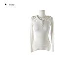 Elvin Slim Fit Hood Button Long Sleeve T-Shirt
