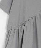 Hub Diagonal Frill Short Sleeve Blouse