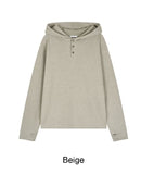 Cana Pigment Henley Neck Hoodie