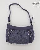 Shackle Y2K Denim Buckle Shirring Mini Shoulder Bag