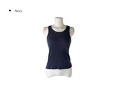 Prim Ribbed Round Sleeveless