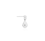 Champagne Moon Dew Drop Silver Falling Earrings