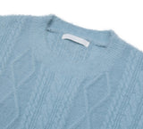 Cable mohair knit