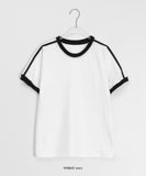 Endley Track Lace Ringer Short Sleeve Tee
