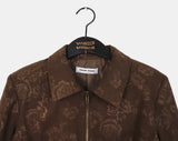 [MADE] Goats Vintage Rose Jacquard Suede Zip-Up Jacket