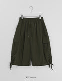 [Unisex] Aoli Banding Nylon Banding Cargo Bermuda Pants