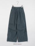 [unisex] Aichi banding pigment parachute wide pants