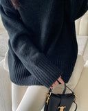 Lalad Plain Turtleneck Knit