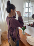 [BAONHAUS] Lumie Check Ribbon Blouse