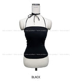 Perfu Ribbon Shirring Top (With Cup)