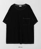 [unisex] Gyuk Stitch Over Short Sleeve Tee