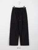 [unisex] Ryota banding nylon string cargo pants