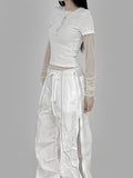Mesh shirring round tee