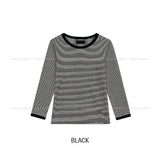 Now Color Matching Stripe Three Quarter T-shirt