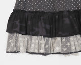 Coren Camo Dot Tiered Mini Skirt