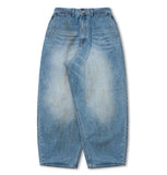 Dirty Washed Denim Balloon Pants