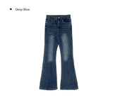 Roble Back Pocket Bootcut Washing Denim Pants