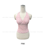 Summer dot volume halter-neck sleeveless