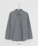 Hiche Stripe Basic Pocket Shirt