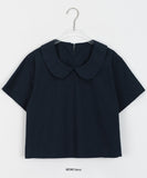 [BAONHAUS] Kepping round collar short sleeve blouse