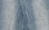 [A/M] Folder Medium Blue Wide Washing Denim Pants