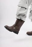 buckle half rain boots