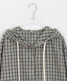 [BAONHAUS] Sinky Check Hood Shirt