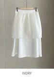 Giet button flare skirt