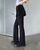 Pinshu Culotte Flared String Bootcut Skirt Pants