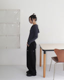 [MADE] Foil Vintage Pocket Slit Slim Ribbed Hood Zip-Up