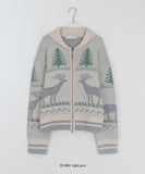 Hitori Two Way Nordic Zip-up Cardigan