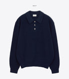 Pain Washable Collar Knit