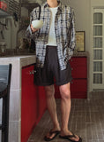 Elbow Belt Cotton Half Slacks