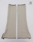 Pearler Stripe Peach Fuzz Slit Long Leg Warmer