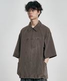 Paneled Zip-Up Shirt