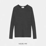 Muscle Fit Raglan Ribbed Knit
