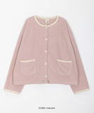 [BAONHAUS] Marpen Pocket Color Matching Fleece Cardigan