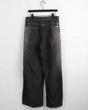 Holden Side Pintuck Washing Denim Long Wide Pants