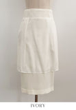 Kime Tweed Peplum H-Line Skirt