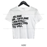 Steel U lettering cropped short-sleeved