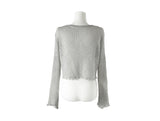 Band Punching Rib V-Neck Cardigan