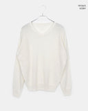Pramer Basic V-neck Loose Fit Long Sleeve Knit