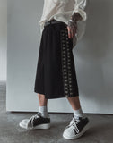 Ruto embroidery Bermuda denim pants