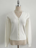 Lensi V-neck basic knit cardigan