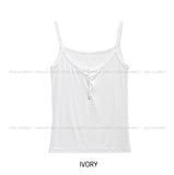 Yojeu Button Ribbed Layer Sleeveless