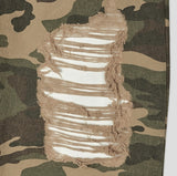 Tack Destroyed Snap Cotton Pants