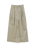 Teve Pintuck Wide Cotton Pants